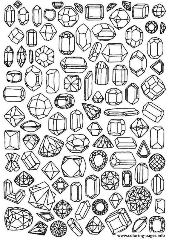 Раскраска Кристалл