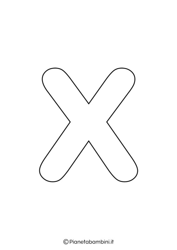 Буква х шаблон