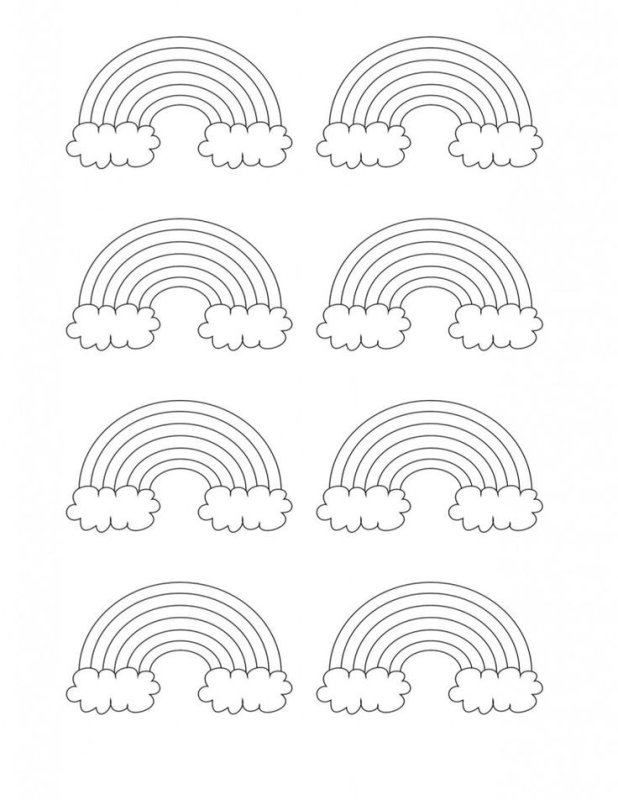 Радуга раскраска для детей