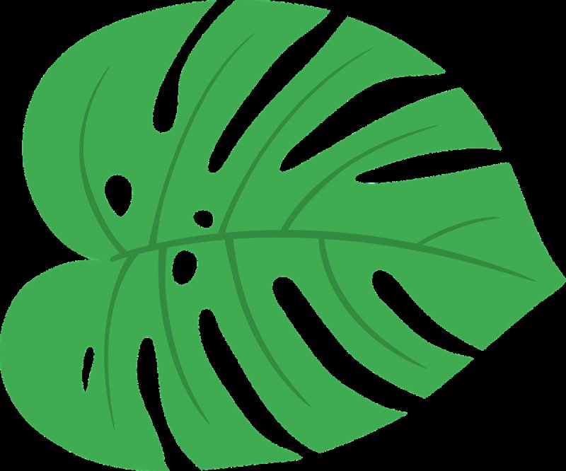 Monstera Leaf контур