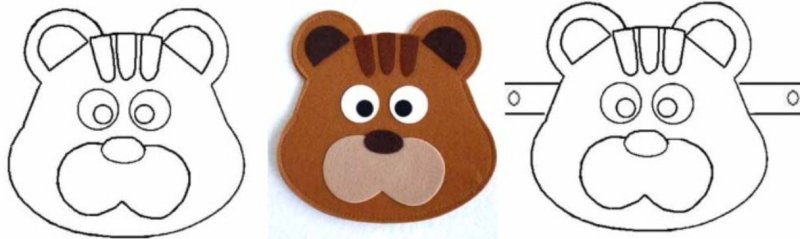 Шаблоны мордочек животных для поделок