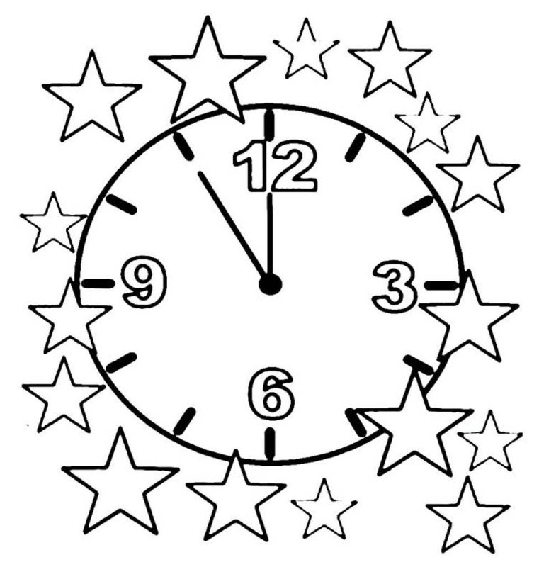 Часы раскраска