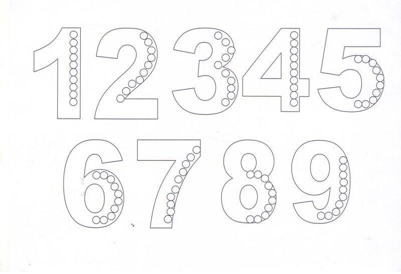 Трафареты цифр для детей
