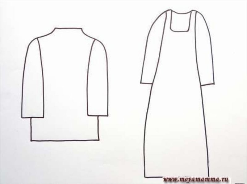 Шаблон русского костюма для аппликации