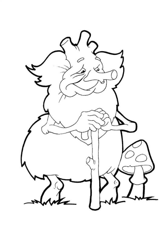 Леший рисунок для детей