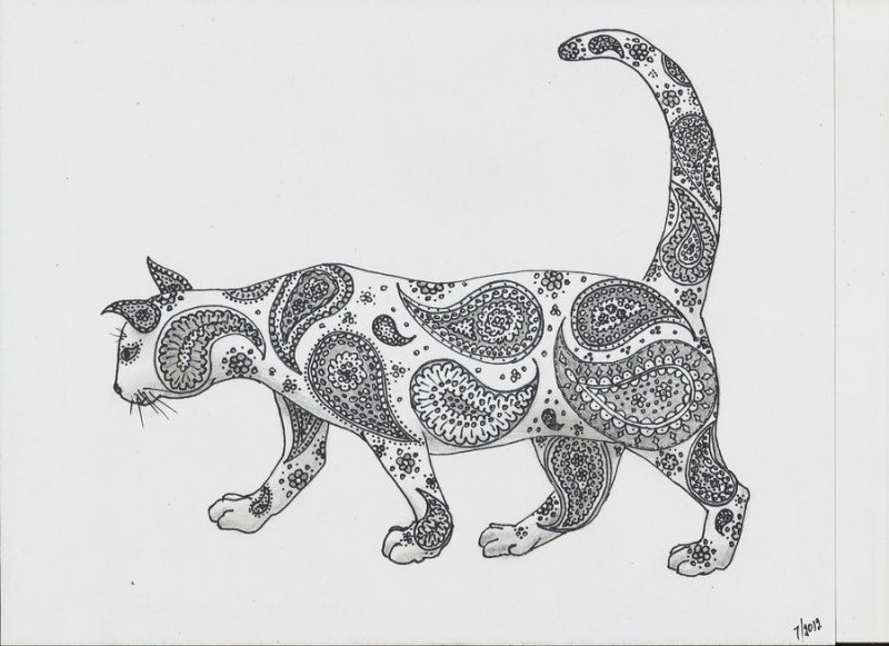 Кот орнамент
