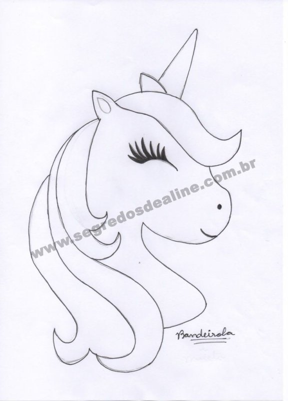 Трафарет Единорожка для торта