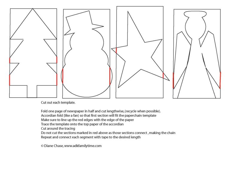 Трафареты для гирлянды на новый год