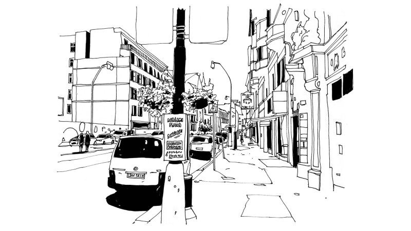 Городской пейзаж раскраска