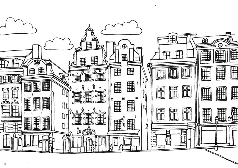 Раскраска город для детей