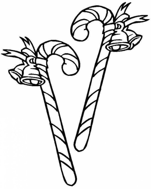 Новогодние леденцы тросточки трафарет