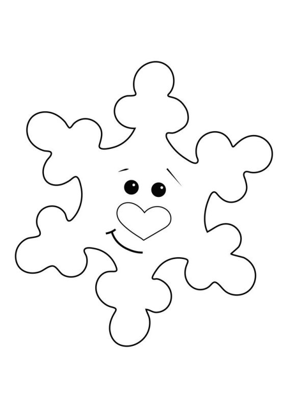 Трафарет снежинки для фетра