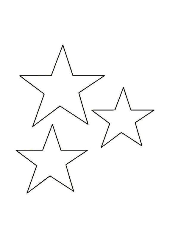 Трафарет для вырезания звезд