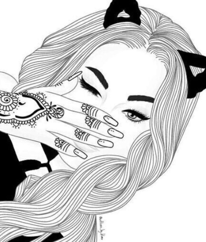 Раскраска девушка