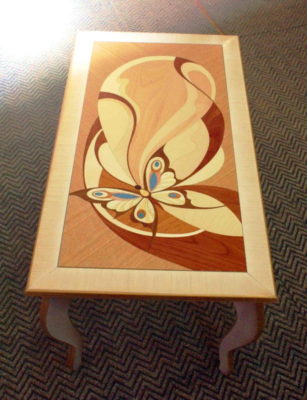 Столик журнальный инкрустация Маркетри