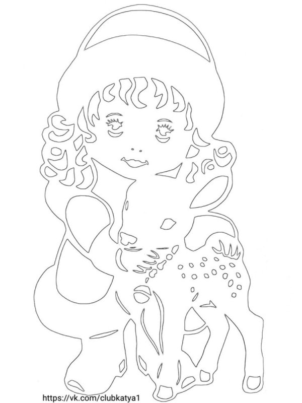 Вытынанки девочка