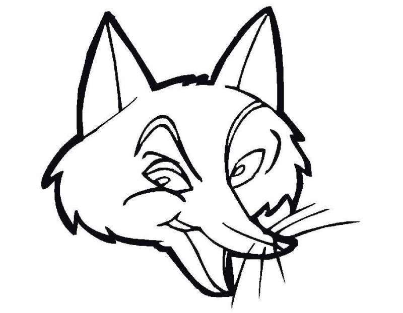 Маска лиса раскраска