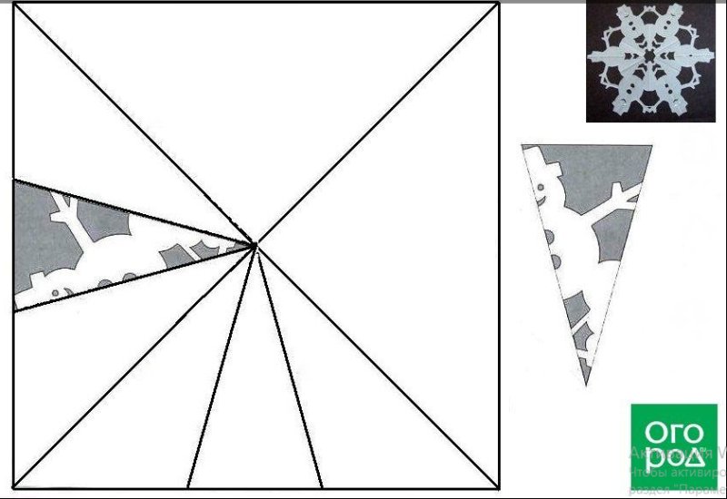 Развертка снежинки