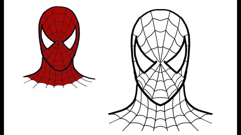 Человек паук для рисования