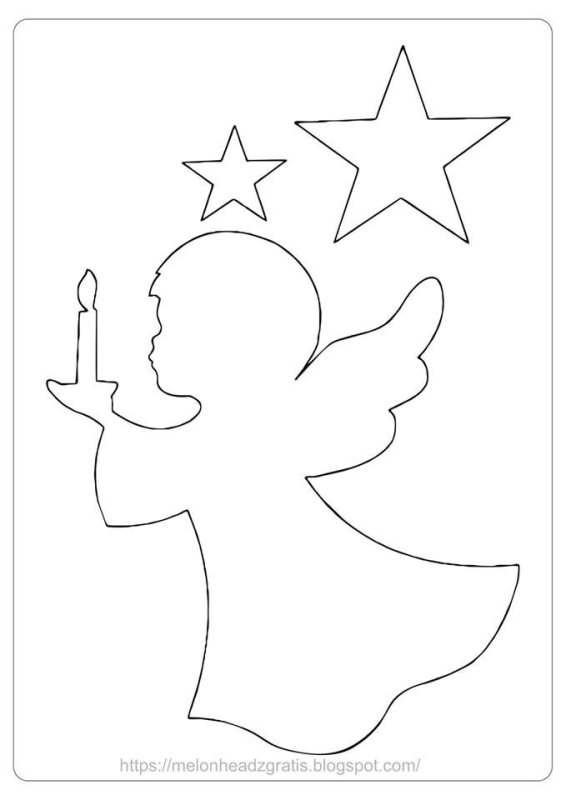 Ангелочки Рождественские для вырезания