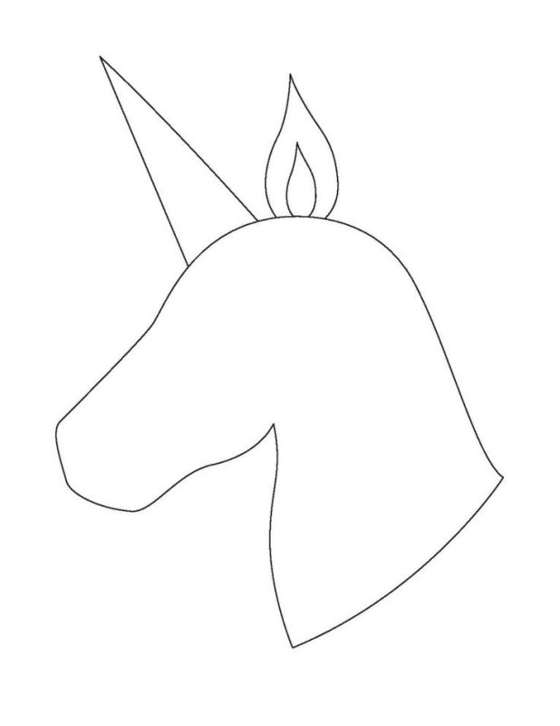 Голова единорога шаблон