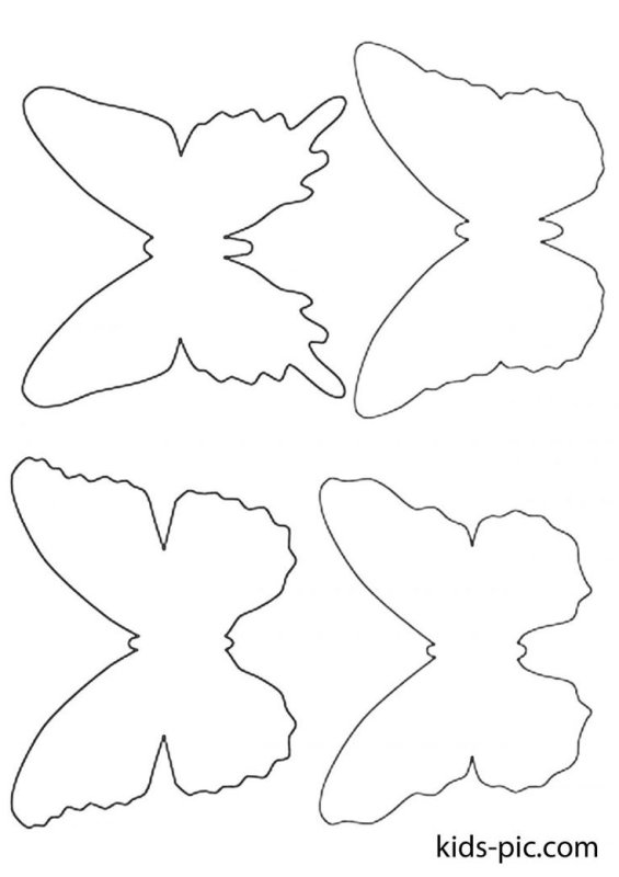 Трафарет бабочки для вырезания