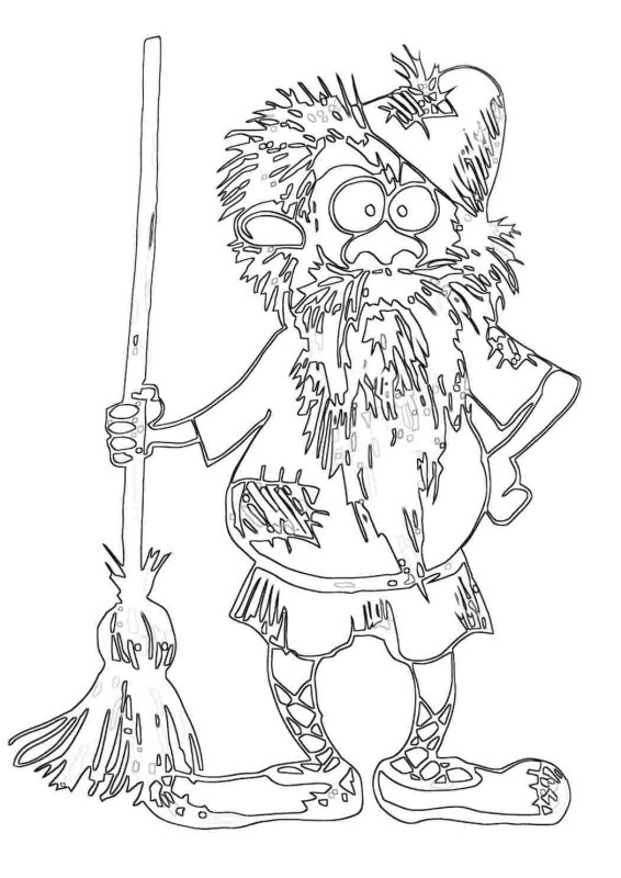 Рисунок домового карандашом