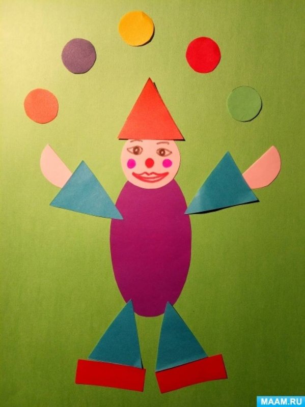 Аппликация из геометрических фигу