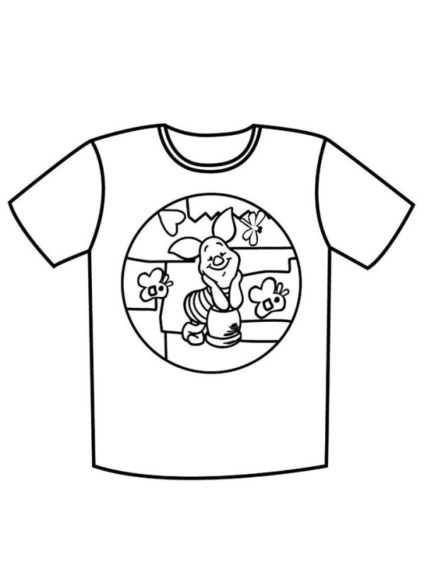 Раскраска футболка для девочек