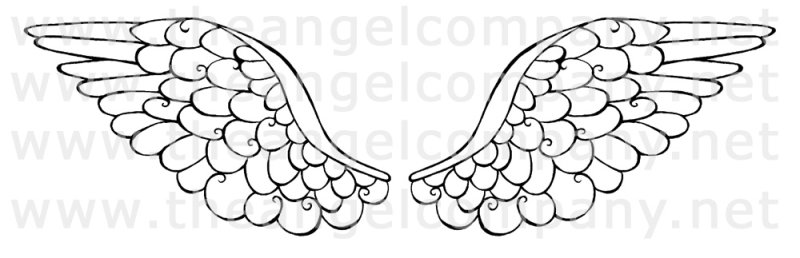 Крыло лебедя трафарет