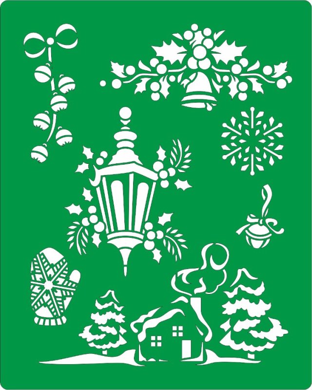 Трафарет "новогодний"