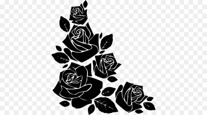Роза силуэт