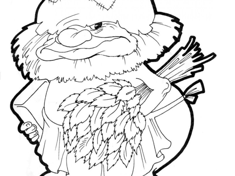 Домовой раскраска