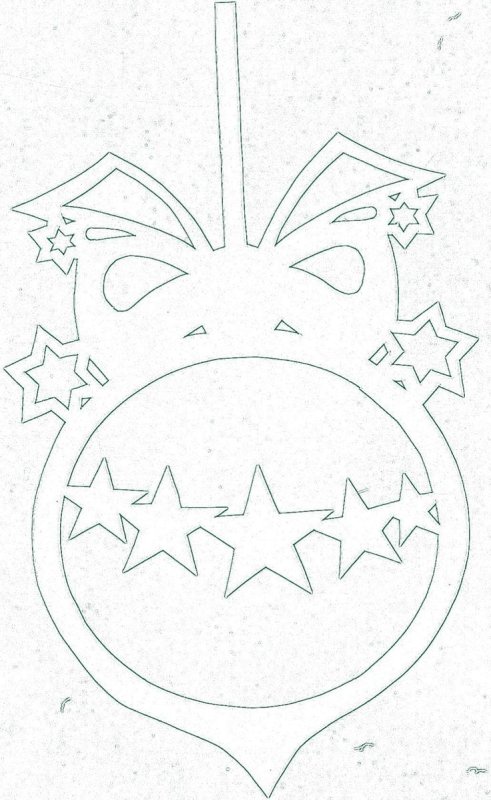 Новогодние шары трафареты на окна для вырезания