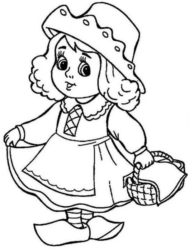 Красная шапочка раскраска для детей