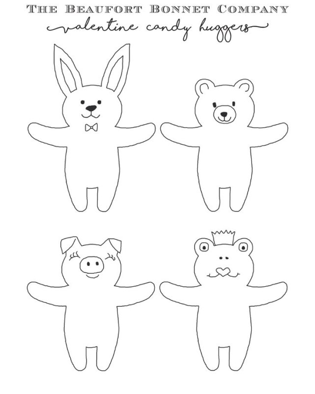 Шаблон зверюшки для конфет