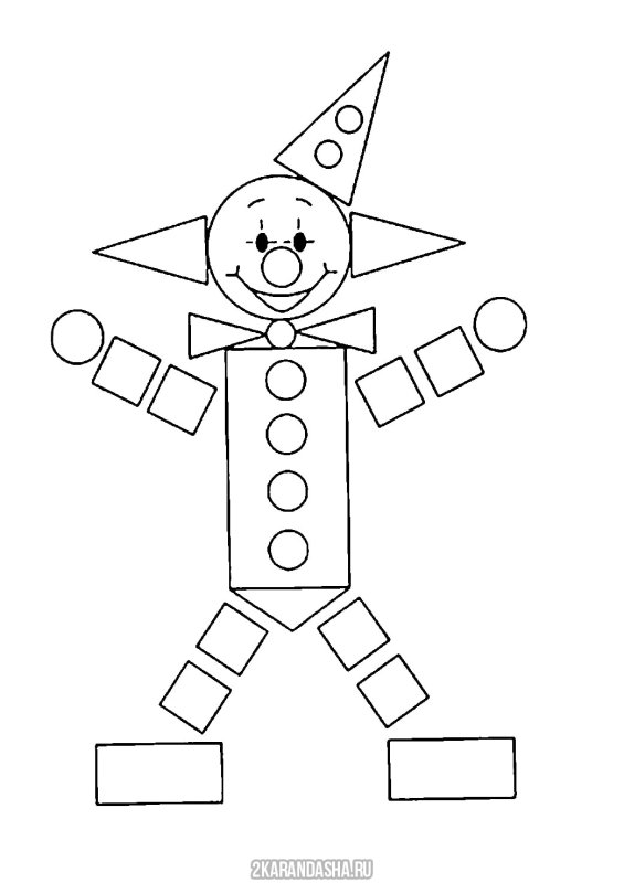 Аппликация из геометрических фигу
