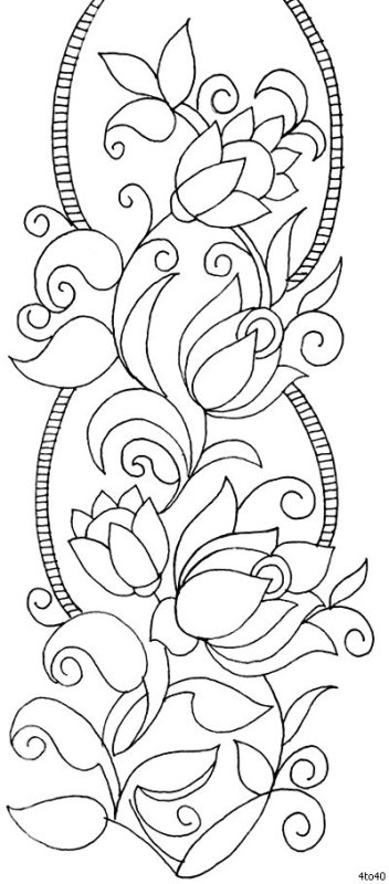 Роспись вазы трафареты