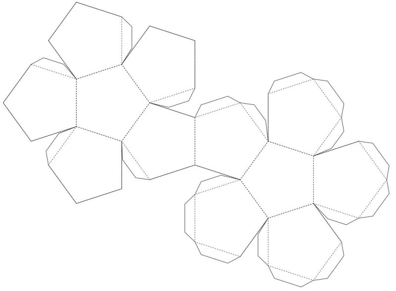 Развертки правильных многогранников додекаэдр