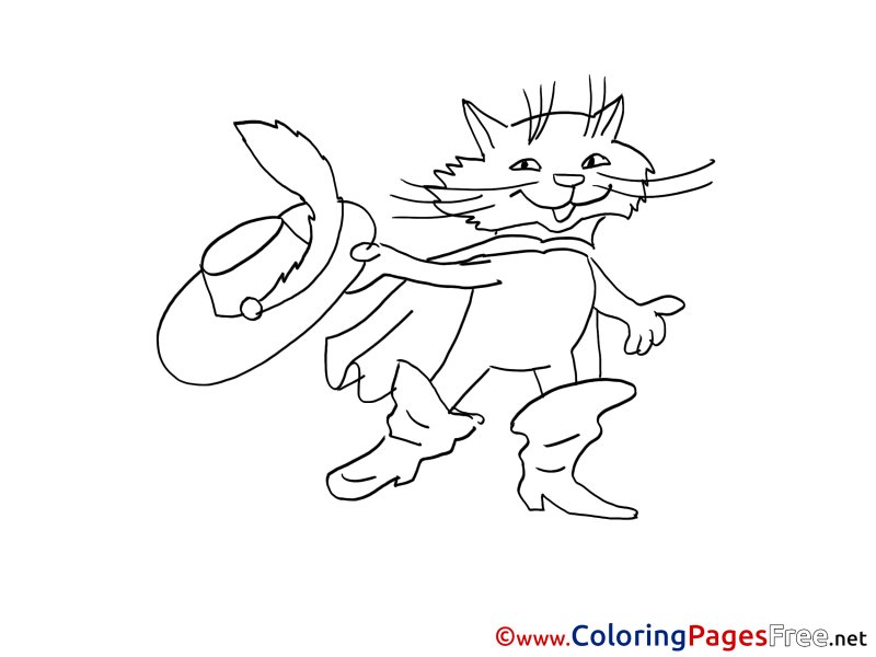 Кот в сапогах рисунок для детей