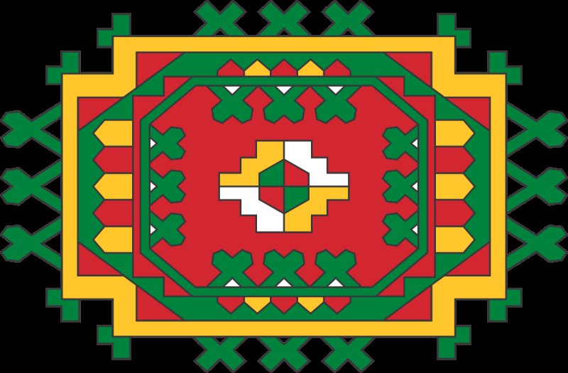 Орнамент на флаге Туркменистана