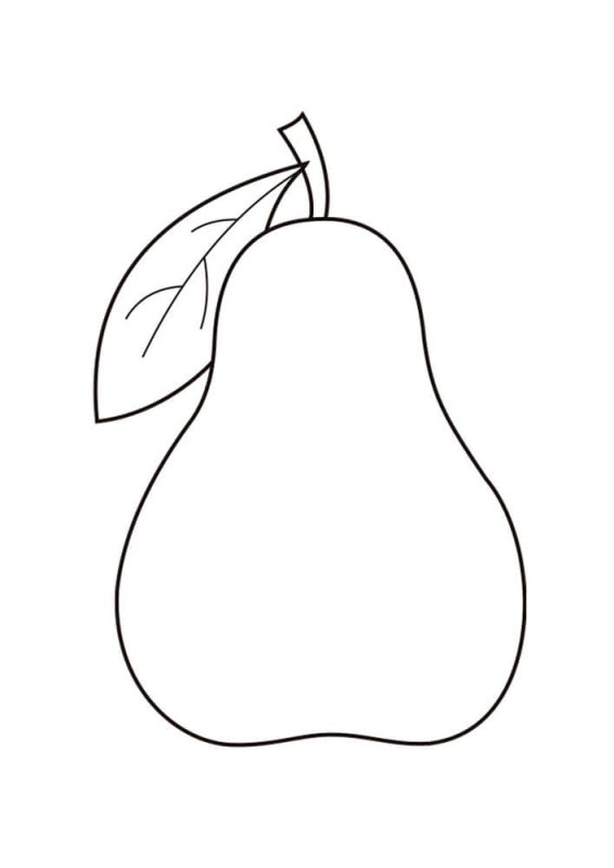 Груша раскраска для детей