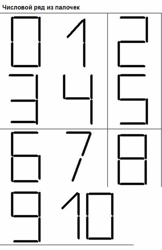 Цииыры из мчетнвх палосек