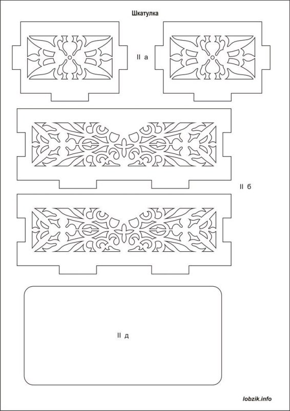 Чертежи для выпиливания лобзиком из фанеры шкатулки