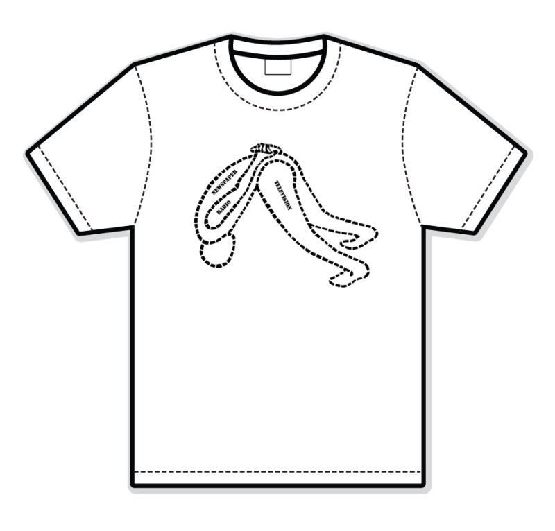 Контурный рисунок на футболке