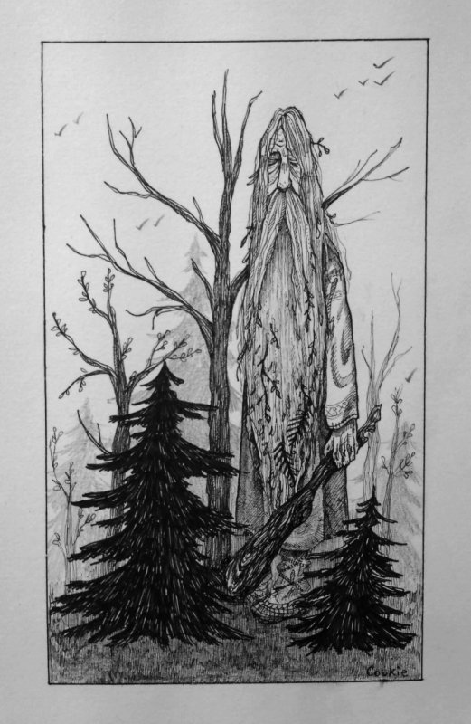 Леший картинки для срисовки