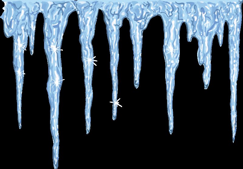 Сосульки на белом фоне