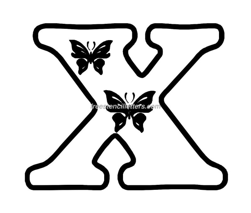 Буква х трафарет для вырезания