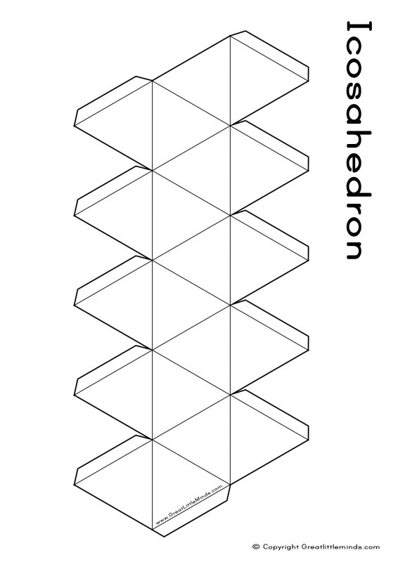 Икосаэдр развертка для склеивания а4