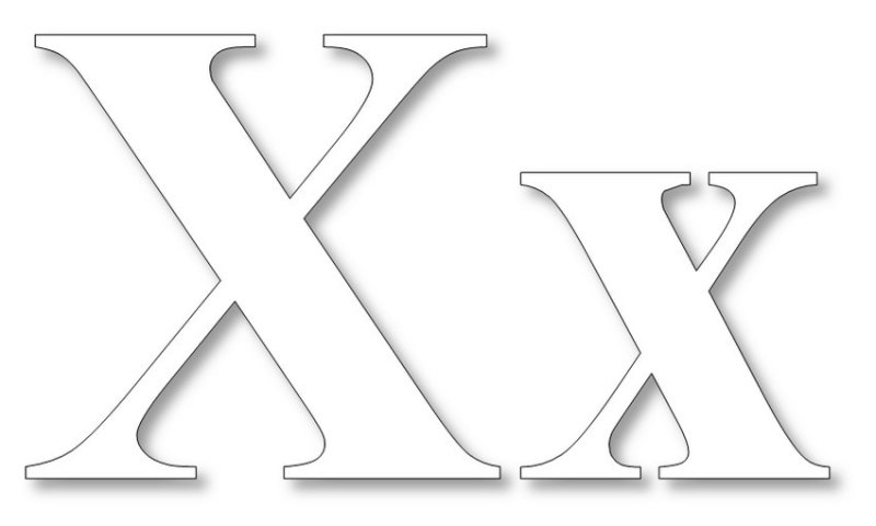 Буква х печатная